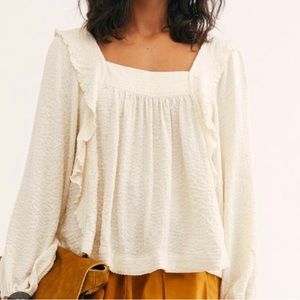 HP! Free People Bonnie Ruffled Blouse Size XS